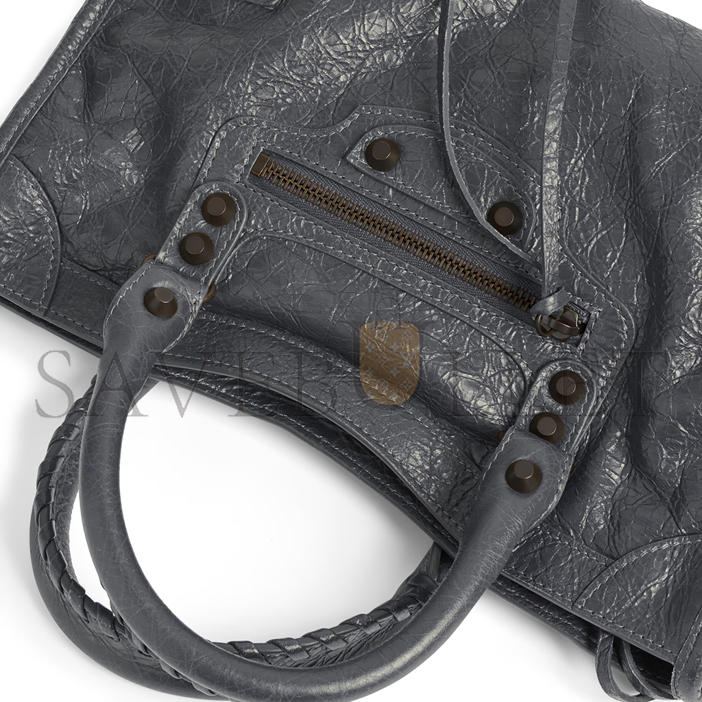 BALENCIAGA WOMEN'S LE CITY BAG SMALL IN VOLCANIC ROCK 8114422ABEK1251 (29.9*19.1*9.9cm) BALENCIAGA WOMEN'S LE CITY BAG SMALL IN VOLCANIC ROCK 8114422ABEK1251 (29.9*19.1*9.9cm)