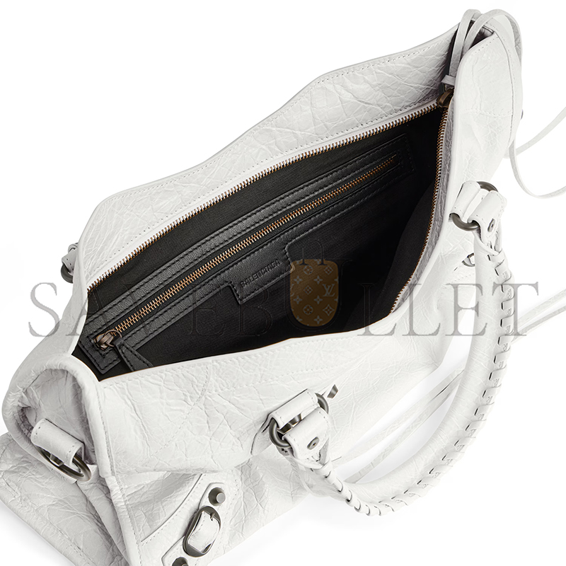 BALENCIAGA WOMEN'S LE CITY BAG MEDIUM IN OPTIC WHITE 7977862ABEK9104 (38*24*13cm) BALENCIAGA WOMEN'S LE CITY BAG MEDIUM IN OPTIC WHITE 7977862ABEK9104 (38*24*13cm)