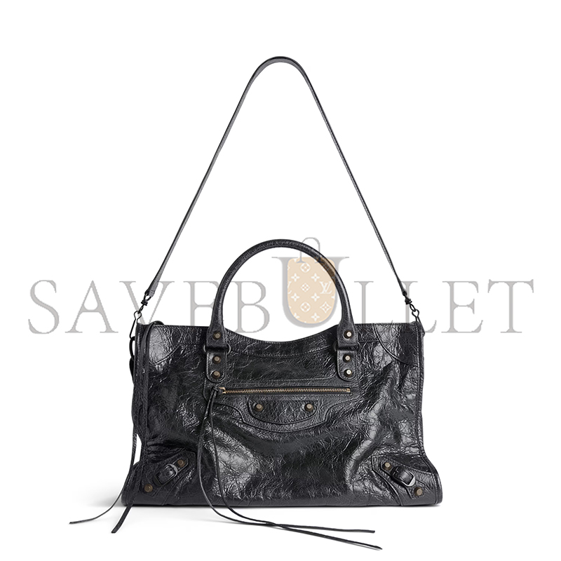 BALENCIAGA WOMEN'S LE CITY BAG MEDIUM IN BLACK 7977862ABEK1000 (37*23.4*14.9cm) BALENCIAGA WOMEN'S LE CITY BAG MEDIUM IN BLACK 7977862ABEK1000 (37*23.4*14.9cm)