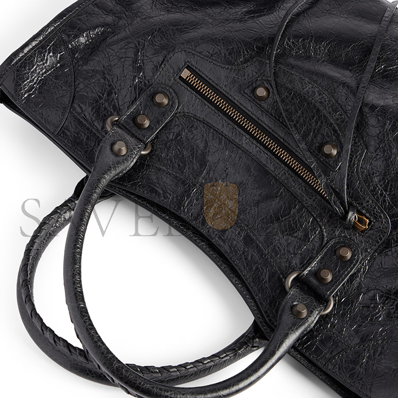 BALENCIAGA WOMEN'S LE CITY BAG MEDIUM IN BLACK 7977862ABEK1000 (37*23.4*14.9cm) BALENCIAGA WOMEN'S LE CITY BAG MEDIUM IN BLACK 7977862ABEK1000 (37*23.4*14.9cm)