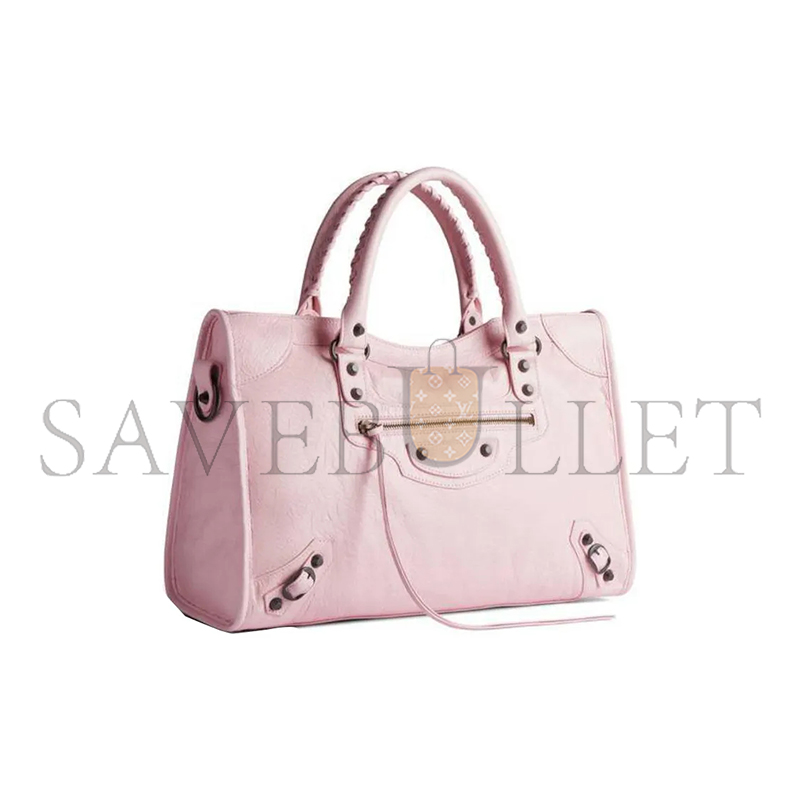 BALENCIAGA WOMEN'S LE CITY BAG MEDIUM IN PETAL POWDER 7977862ABEK5723 (37*23.4*14.9cm)