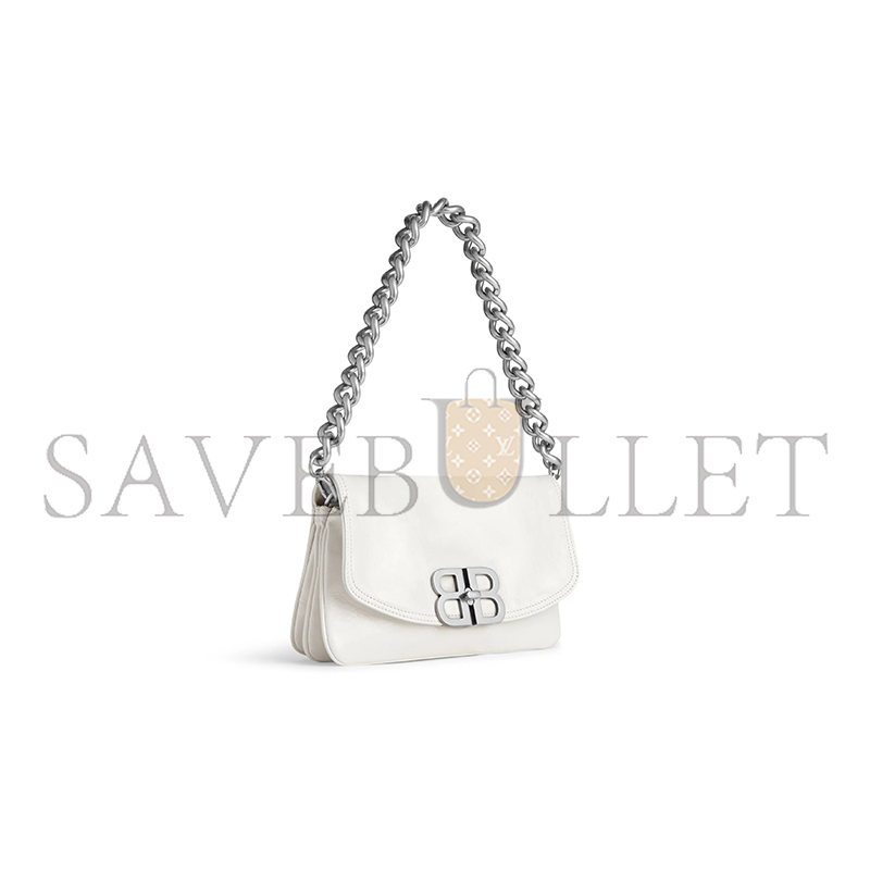 BALENCIAGA SMALL BB SOFT IN WHITE 7485982AAIY9001 (26*25*3cm)