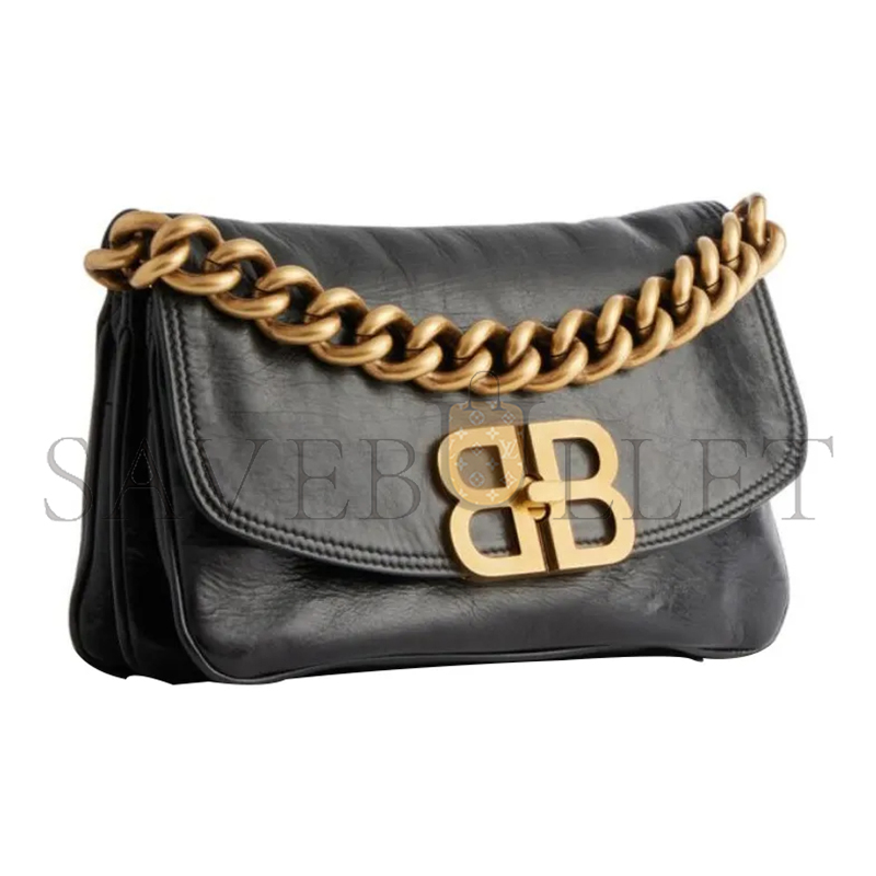 BALENCIAGA SMALL BB SOFT IN BLACK 7485982AAIZ1000 (26*25*3cm)