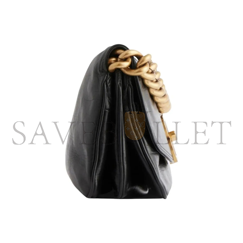 BALENCIAGA SMALL BB SOFT IN BLACK 7485982AAIZ1000 (26*25*3cm)