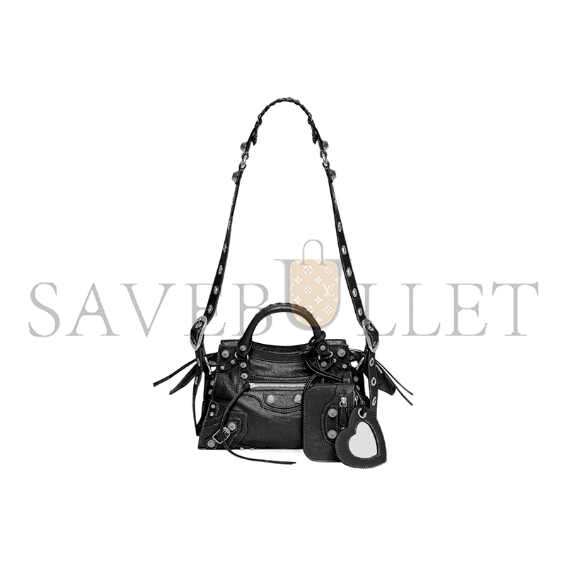 BALENCIAGA SMALL NEO CAGOLE CITY IN BLACK 700940210B01000 (25.9*17.8*11.4cm)