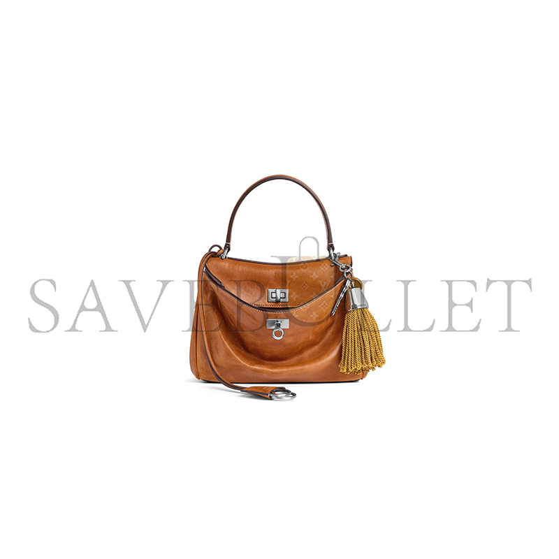 BALENCIAGA WOMEN'S RODEO HANDBAG MINI IN TAN COWBOY 7954562ABP72753 (22.8*9.9*8.3cm) BALENCIAGA WOMEN'S RODEO HANDBAG MINI IN TAN COWBOY 7954562ABP72753 (22.8*9.9*8.3cm)
