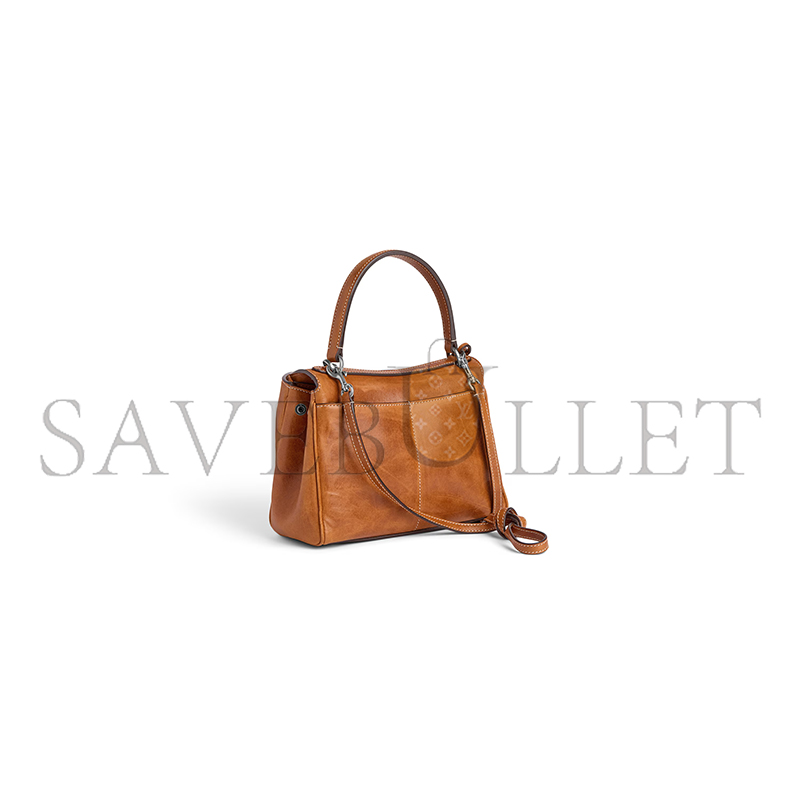 BALENCIAGA WOMEN'S RODEO HANDBAG MINI IN TAN COWBOY 7954562ABP72753 (22.8*9.9*8.3cm) BALENCIAGA WOMEN'S RODEO HANDBAG MINI IN TAN COWBOY 7954562ABP72753 (22.8*9.9*8.3cm)
