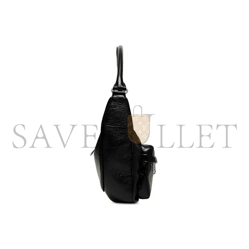 BALENCIAGA RAVER HANDBAG MEDIUM IN BLACK 7411272AACQ1000 (29*17.8*10.9cm)