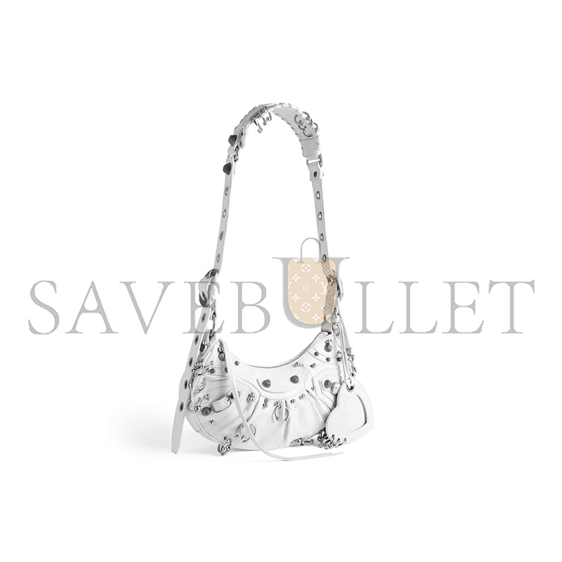 BALENCIAGA WOMEN'S LE CAGOLE SHOULDER BAG XS IN OPTIC WHITE 671309210G89104 (25.9*16*9.9cm)