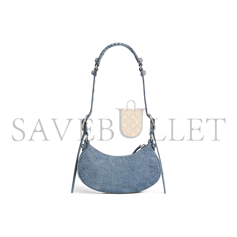 BALENCIAGA WOMEN'S LE CAGOLE SHOULDER BAG XS IN BLUE 6713092109U4715 (25.9*16*9.9cm)
