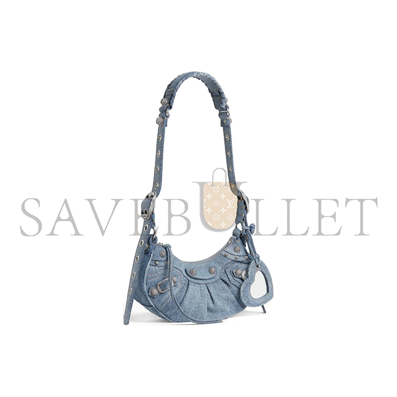 BALENCIAGA WOMEN'S LE CAGOLE SHOULDER BAG XS IN BLUE 6713092109U4715 (25.9*16*9.9cm)