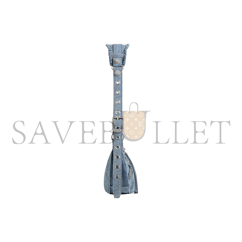 BALENCIAGA WOMEN'S LE CAGOLE SHOULDER BAG XS IN BLUE 6713092109U4715 (25.9*16*9.9cm)