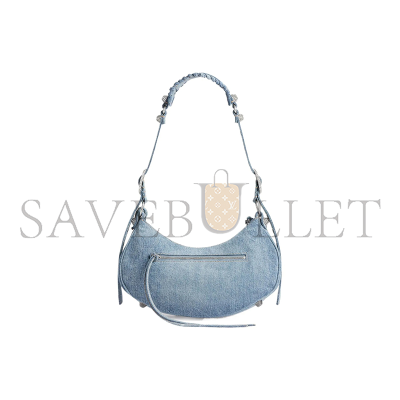 BALENCIAGA WOMEN'S LE CAGOLE SHOULDER BAG SMALL IN BLUE 6713072109U4715 (33*16*8.4cm)