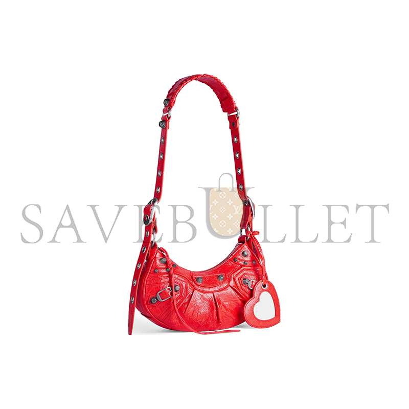BALENCIAGA WOMEN'S LE CAGOLE SHOULDER BAG XS IN RED 6713091VG9Y6534 (25.9*16*9.9cm)