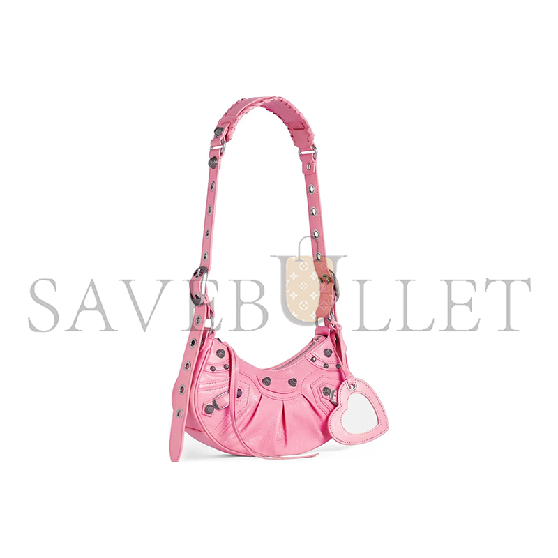 BALENCIAGA WOMEN'S LE CAGOLE SHOULDER BAG XS IN CREAM POWDER 6713091VG9Y5812 (25.9*16*9.9cm)