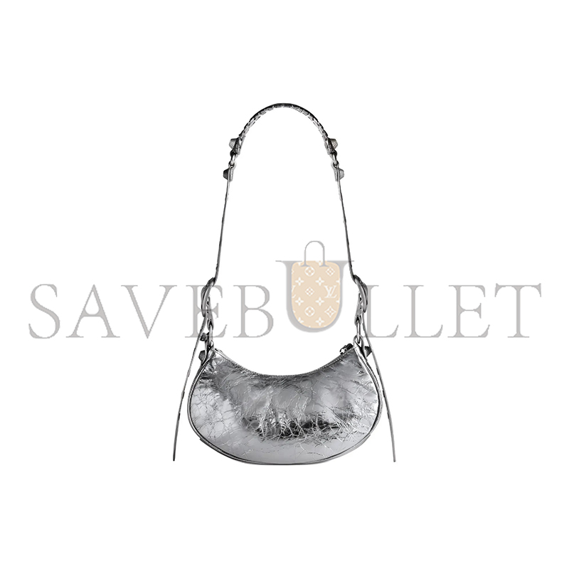 BALENCIAGA WOMEN'S LE CAGOLE SHOULDER BAG XS IN SILVER 6713090GT3Y8103 (25.9*16*9.9cm)