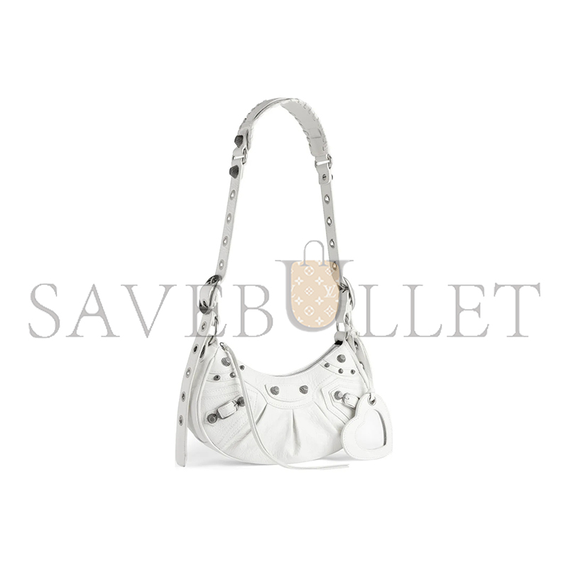 BALENCIAGA WOMEN'S LE CAGOLE SHOULDER BAG XS IN WHITE 6713091VG9Y9104 (25.9*16*9.9cm)