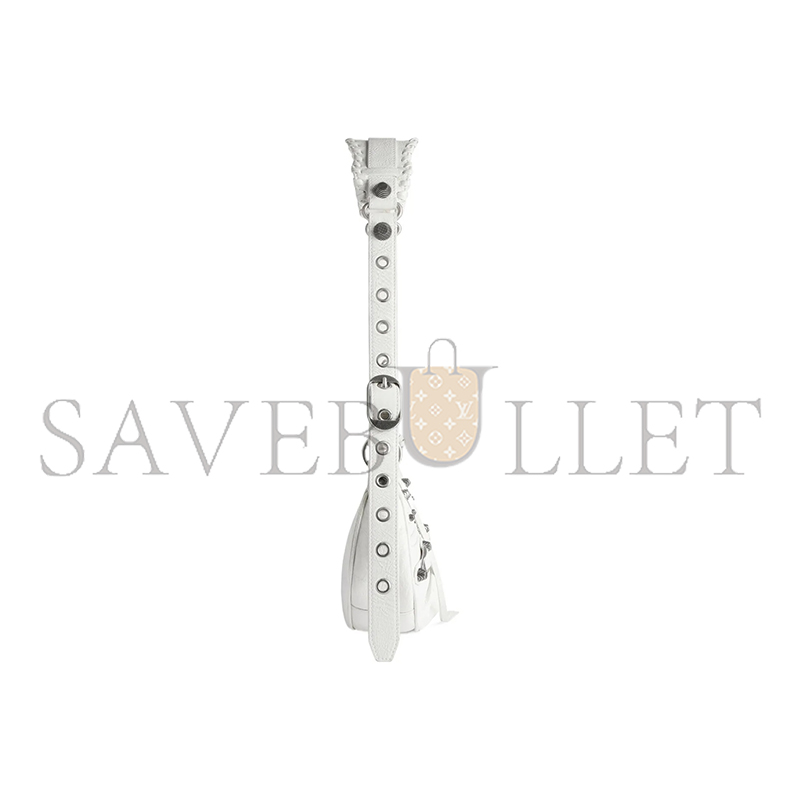 BALENCIAGA WOMEN'S LE CAGOLE SHOULDER BAG XS IN WHITE 6713091VG9Y9104 (25.9*16*9.9cm)