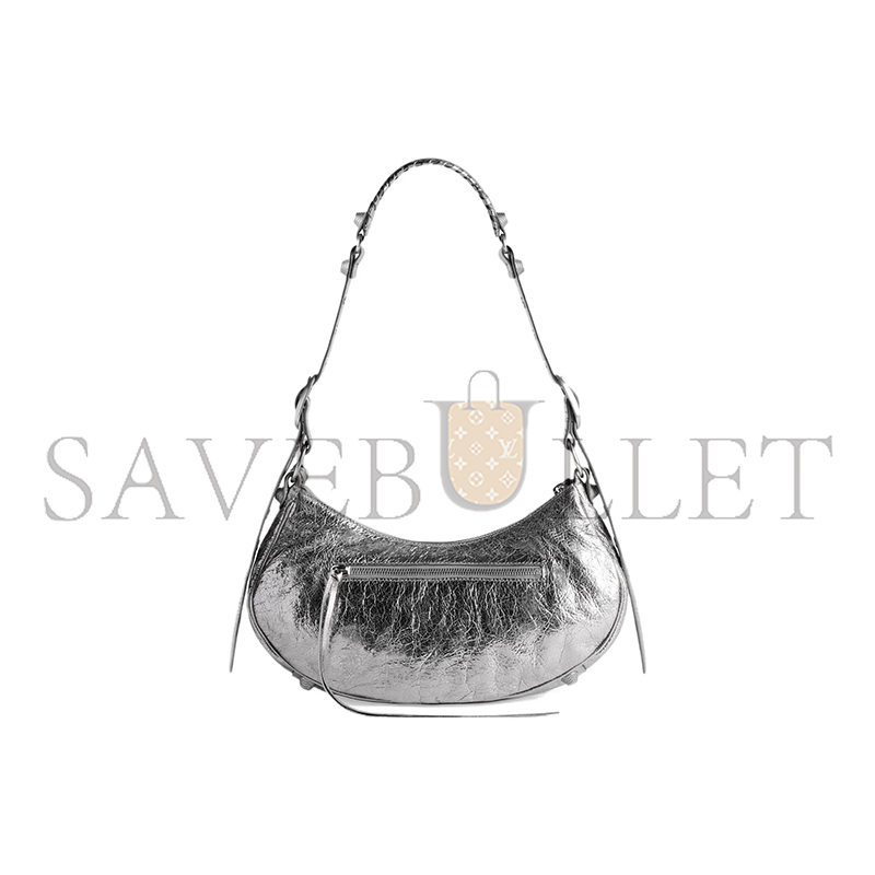 BALENCIAGA WOMEN'S LE CAGOLE SHOULDER BAG SMALL IN SILVER 6713070GT3Y8103 (33*16*8.4cm)