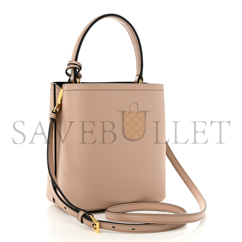 PRADA SAFFIANO CUIR CALFSKIN SMALL PANIER BUCKET BAG CIPRIA 1BA217 (18*17*10.5cm) 