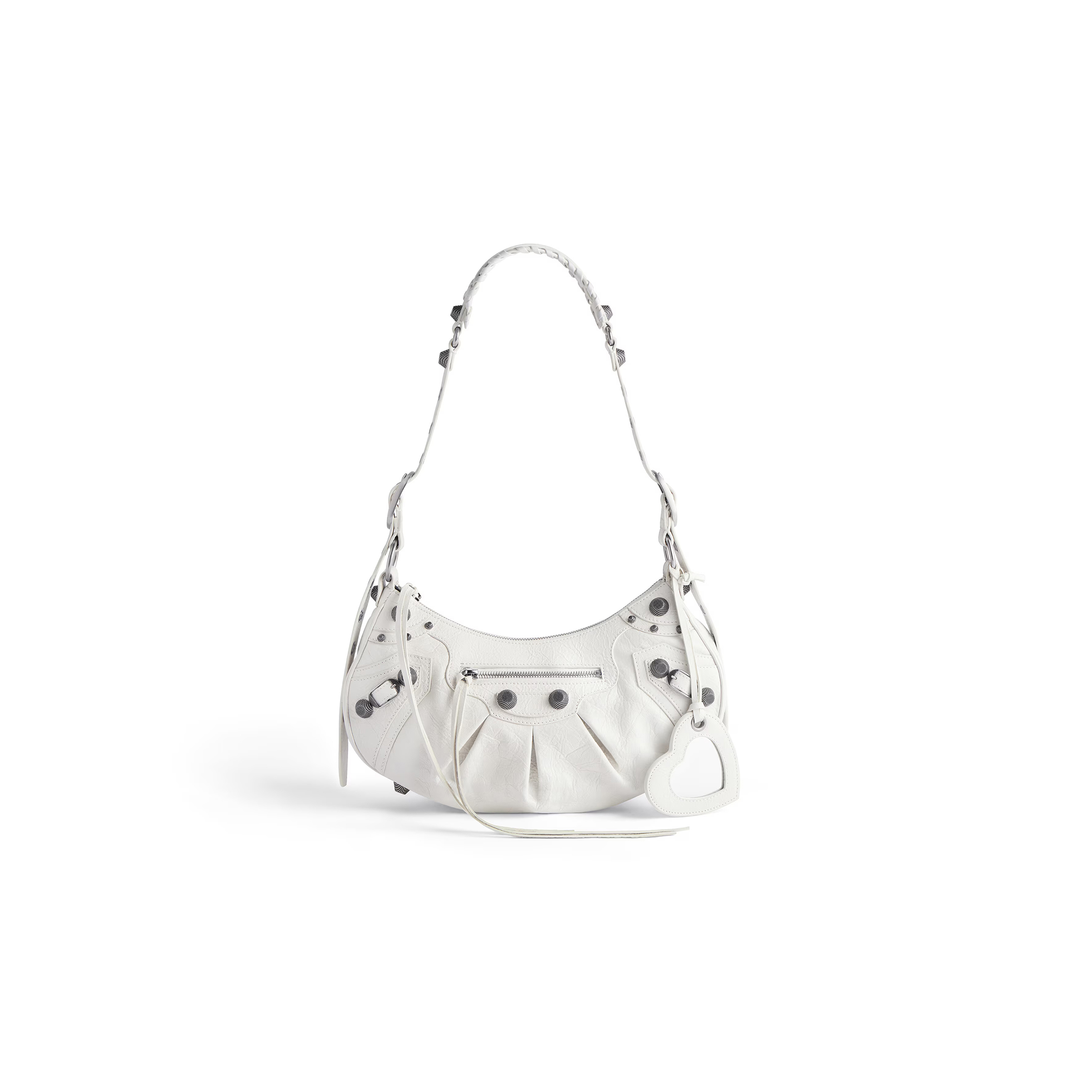 BALENCIAGA WOMEN'S LE CAGOLE SHOULDER BAG SMALL IN WHITE 6713071VG9Y9104 (33*16*8.4cm)