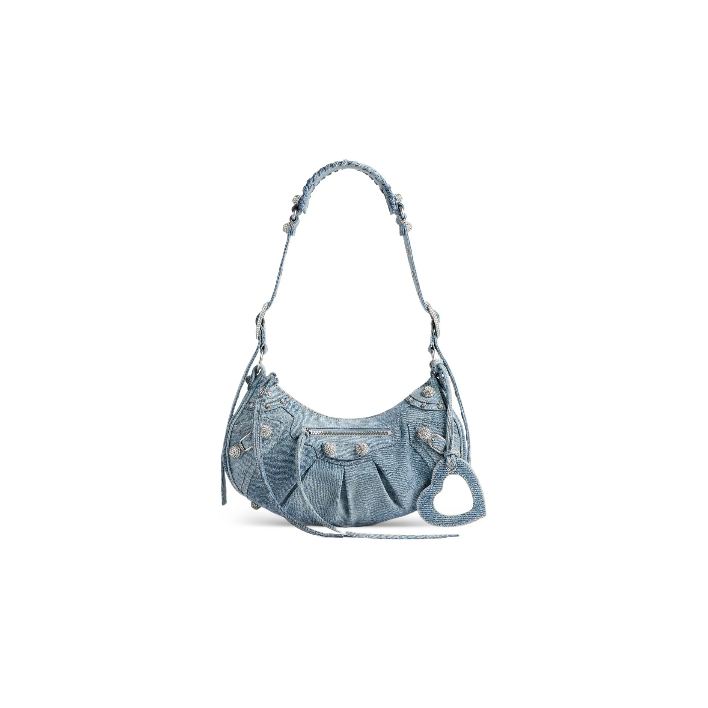 BALENCIAGA WOMEN'S LE CAGOLE SHOULDER BAG SMALL IN BLUE 6713072109U4715 (33*16*8.4cm)