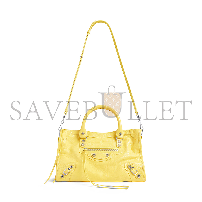 BALENCIAGA WOMEN'S LE CITY BAG SMALL IN CITRUS 8114422AA9S3504 (29.9*19.1*9.9cm) BALENCIAGA WOMEN'S LE CITY BAG SMALL IN CITRUS 8114422AA9S3504 (29.9*19.1*9.9cm)