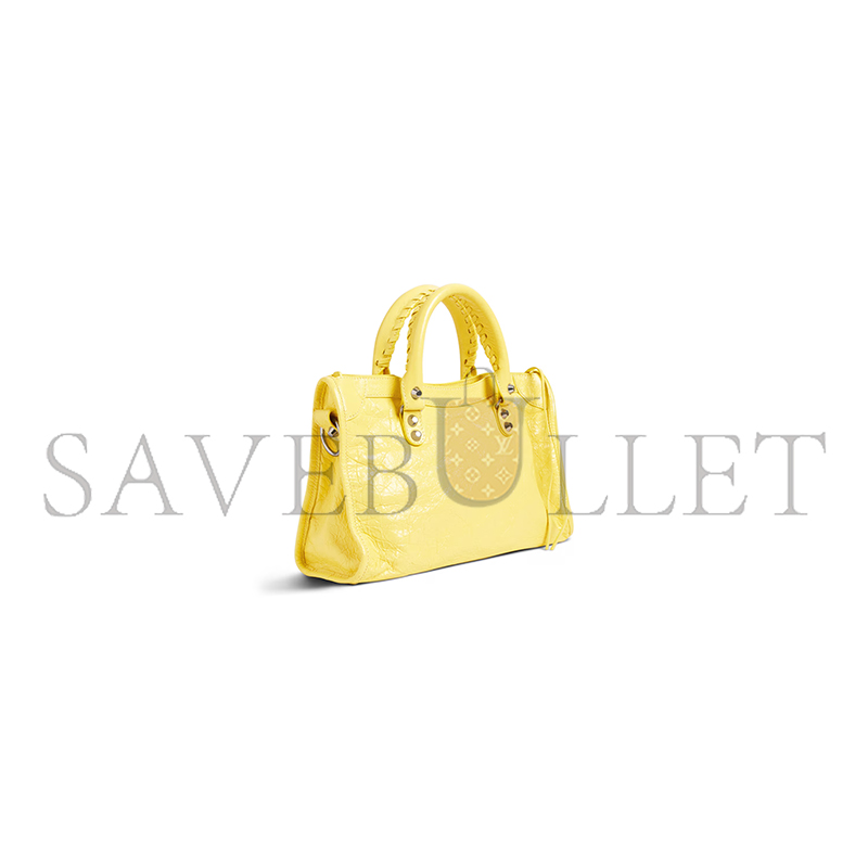 BALENCIAGA WOMEN'S LE CITY BAG SMALL IN CITRUS 8114422AA9S3504 (29.9*19.1*9.9cm) BALENCIAGA WOMEN'S LE CITY BAG SMALL IN CITRUS 8114422AA9S3504 (29.9*19.1*9.9cm)
