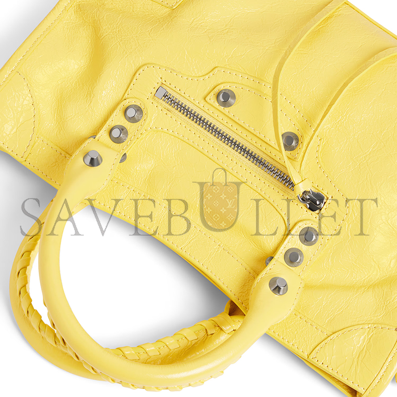 BALENCIAGA WOMEN'S LE CITY BAG SMALL IN CITRUS 8114422AA9S3504 (29.9*19.1*9.9cm) BALENCIAGA WOMEN'S LE CITY BAG SMALL IN CITRUS 8114422AA9S3504 (29.9*19.1*9.9cm)
