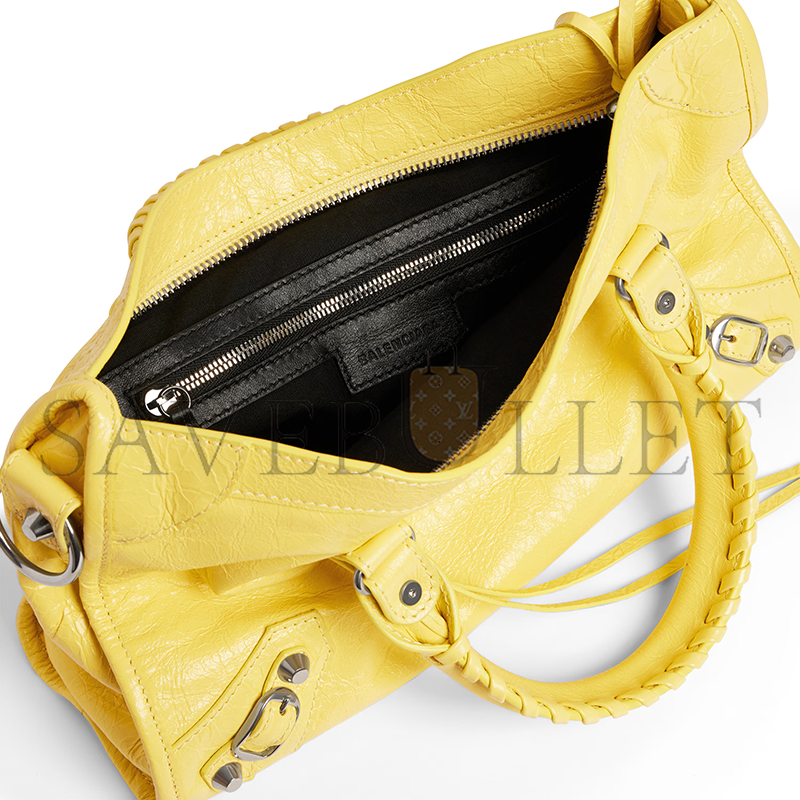 BALENCIAGA WOMEN'S LE CITY BAG SMALL IN CITRUS 8114422AA9S3504 (29.9*19.1*9.9cm) BALENCIAGA WOMEN'S LE CITY BAG SMALL IN CITRUS 8114422AA9S3504 (29.9*19.1*9.9cm)