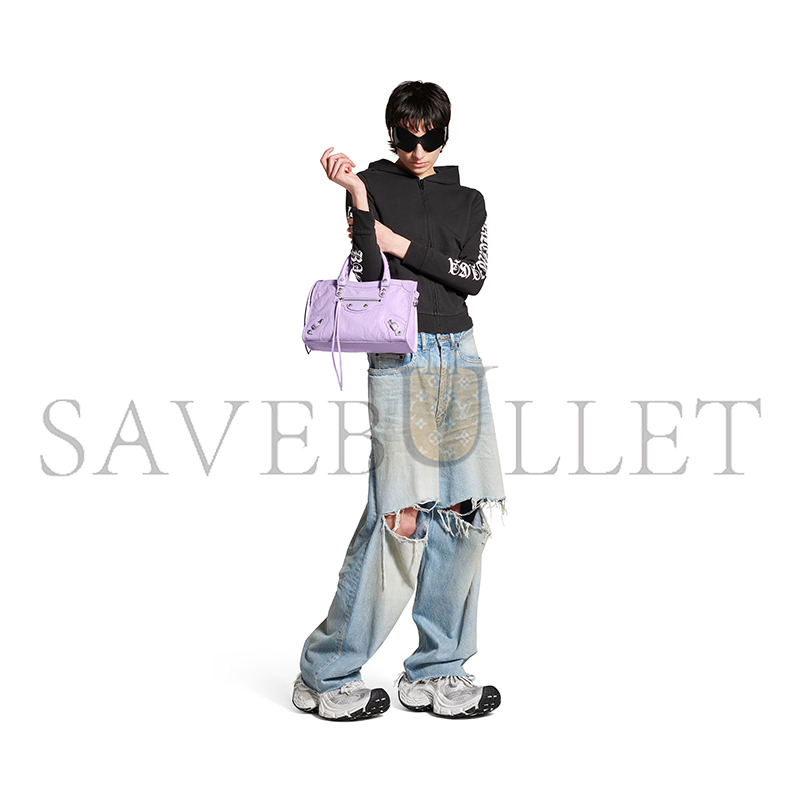 BALENCIAGA WOMEN'S LE CITY BAG SMALL IN LILAC 8114422AA9S5306 (29.9*19.1*9.9cm) BALENCIAGA WOMEN'S LE CITY BAG SMALL IN LILAC 8114422AA9S5306 (29.9*19.1*9.9cm)