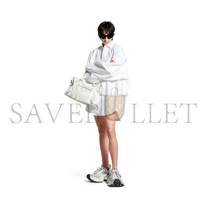 BALENCIAGA LE CITY BAG MEDIUM IN OPTIC WHITE 7977862AA9S9104 (37*23.4*14.9cm) BALENCIAGA LE CITY BAG MEDIUM IN OPTIC WHITE 7977862AA9S9104 (37*23.4*14.9cm)