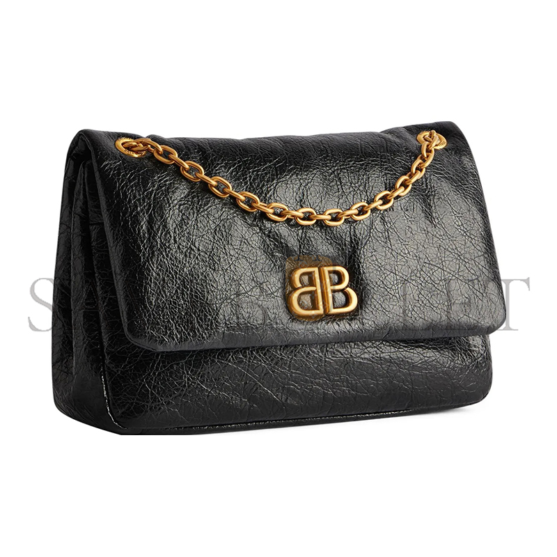 BALENCIAGA WOMEN'S MONACO BAG MINI IN BLACK 7816722AAR81000 (24.8*22*11.9cm)