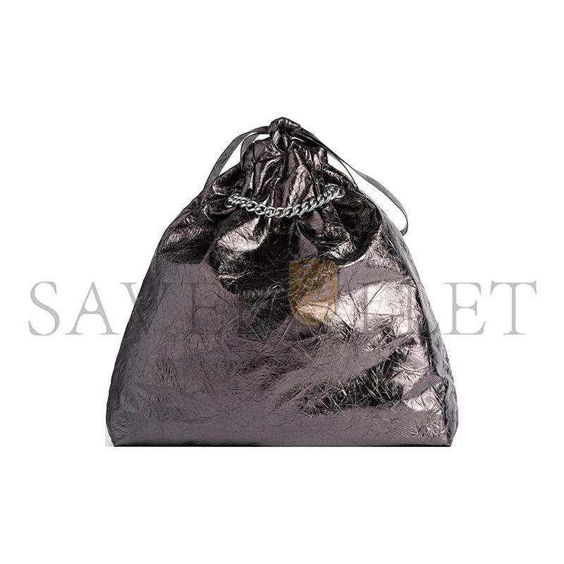 BALENCIAGA WOMEN'S CRUSH TOTE BAG MEDIUM IN SILVER 7429412AATG1314 (46*39.9*14cm)