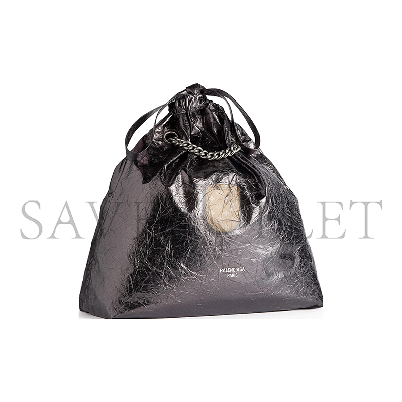 BALENCIAGA WOMEN'S CRUSH TOTE BAG MEDIUM IN SILVER 7429412AATG1314 (46*39.9*14cm)