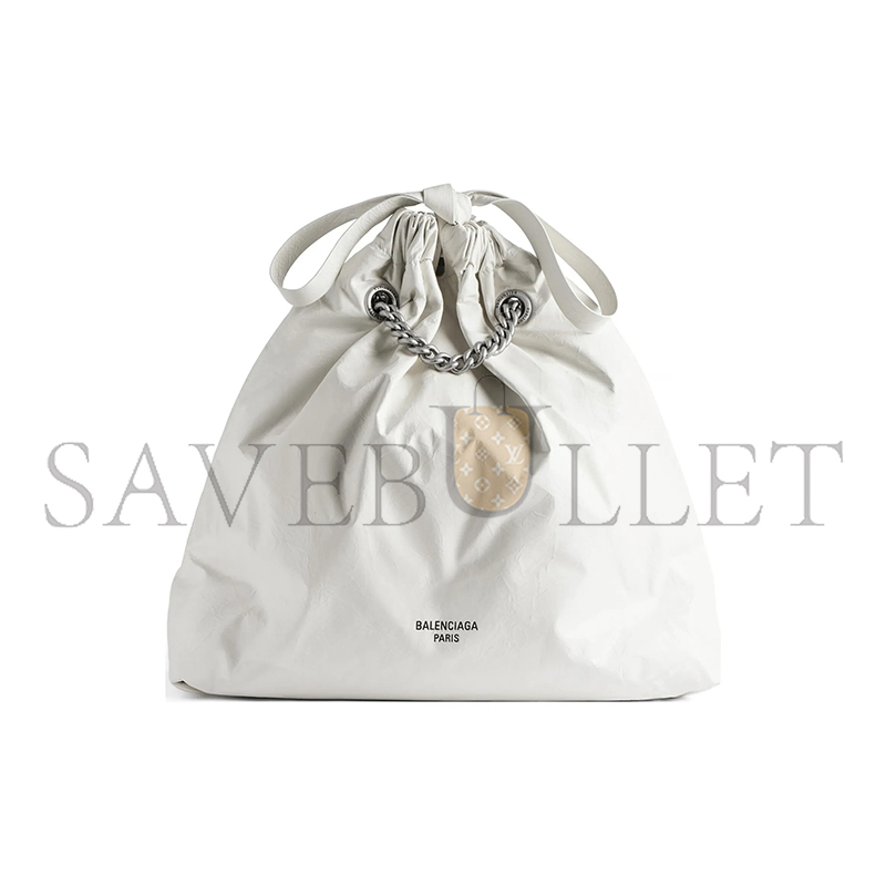 BALENCIAGA WOMEN'S CRUSH TOTE BAG MEDIUM IN WHITE 742941210IU9001 (46*39.9*14cm)