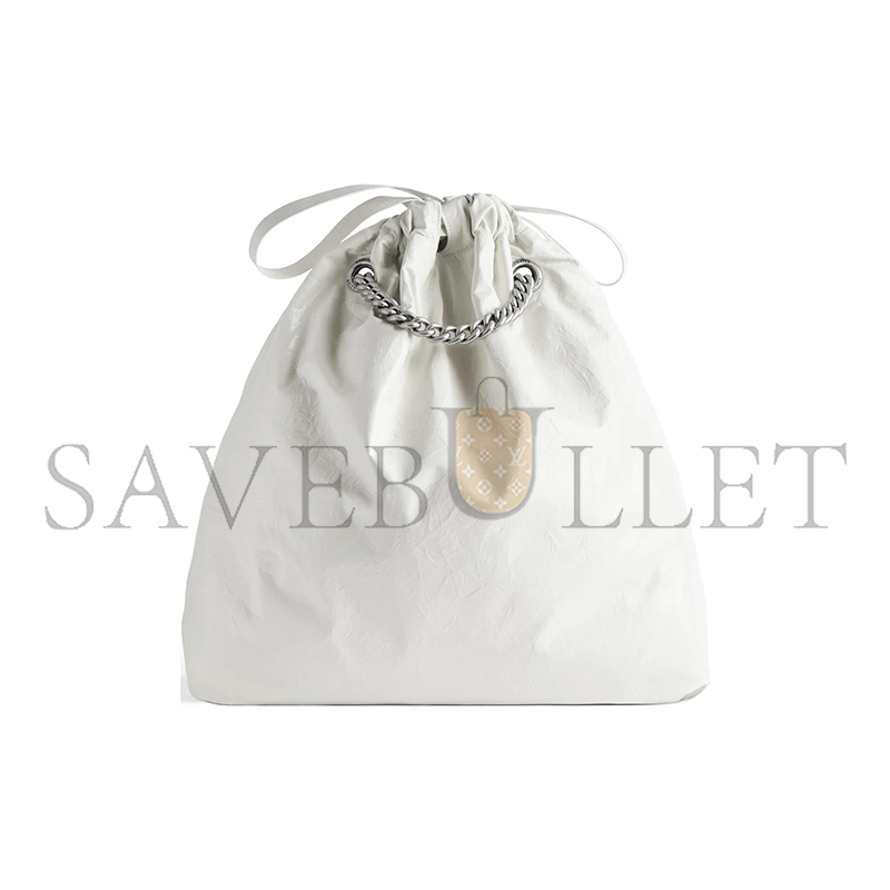 BALENCIAGA WOMEN'S CRUSH TOTE BAG MEDIUM IN WHITE 742941210IU9001 (46*39.9*14cm)