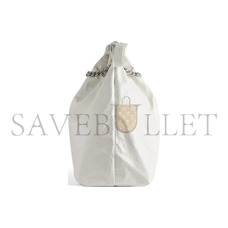 BALENCIAGA WOMEN'S CRUSH TOTE BAG MEDIUM IN WHITE 742941210IU9001 (46*39.9*14cm)