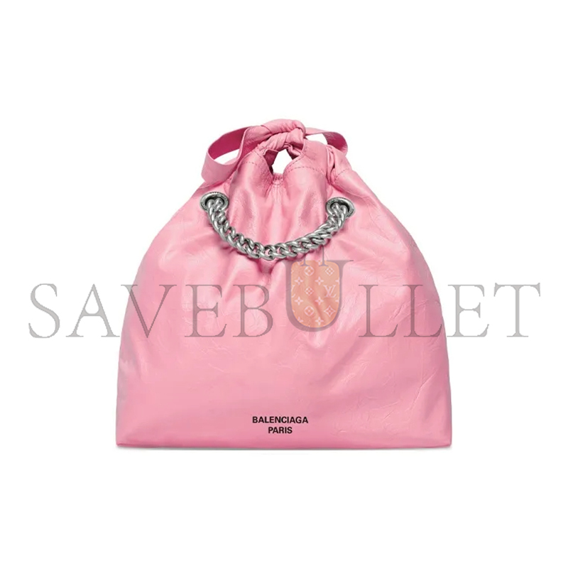 BALENCIAGA WOMEN'S CRUSH TOTE BAG SMALL IN PINK 742942210IU5812 (25.9*23.9*9.9cm)