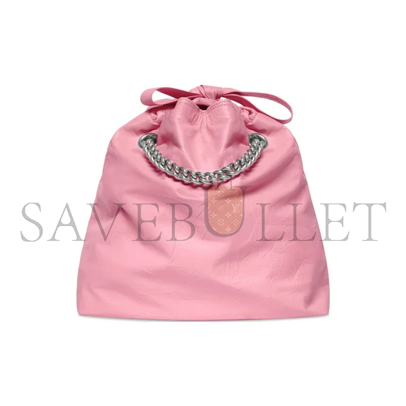 BALENCIAGA WOMEN'S CRUSH TOTE BAG SMALL IN PINK 742942210IU5812 (25.9*23.9*9.9cm)