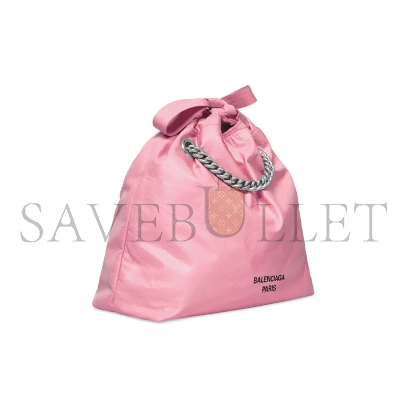 BALENCIAGA WOMEN'S CRUSH TOTE BAG SMALL IN PINK 742942210IU5812 (25.9*23.9*9.9cm)