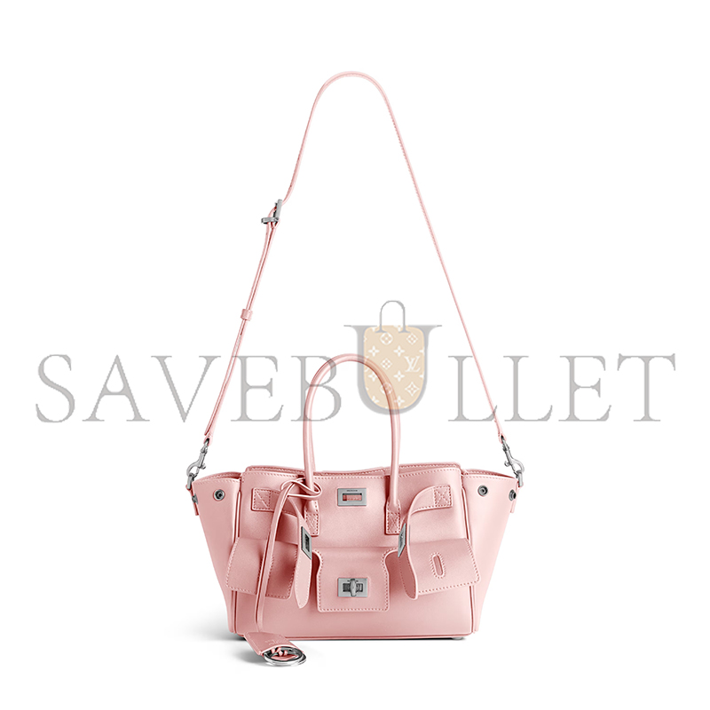 BALENCIAGA WOMEN'S BEL AIR CARRY ALL BAG MINI IN SUEDE PINK 8357322ABAW5831 (23*17*8cm) BALENCIAGA WOMEN'S BEL AIR CARRY ALL BAG MINI IN SUEDE PINK 8357322ABAW5831 (23*17*8cm)