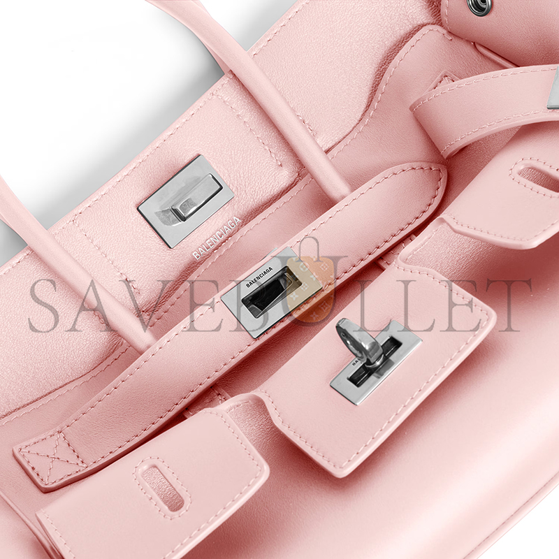 BALENCIAGA WOMEN'S BEL AIR CARRY ALL BAG MINI IN SUEDE PINK 8357322ABAW5831 (23*17*8cm) BALENCIAGA WOMEN'S BEL AIR CARRY ALL BAG MINI IN SUEDE PINK 8357322ABAW5831 (23*17*8cm)