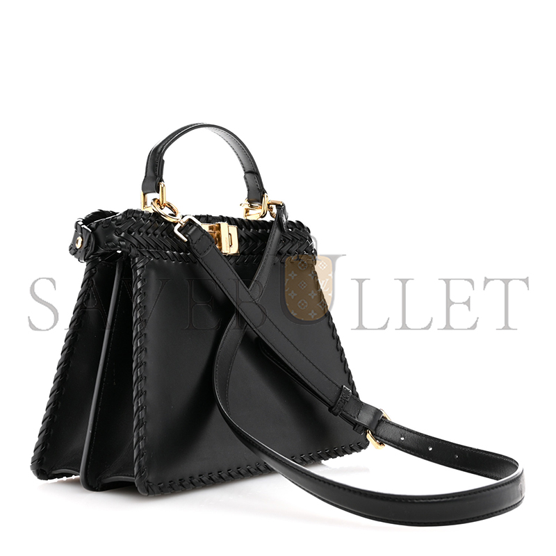 FENDI PEEKABOO ISEEU SMALL BLACK INTERLACE LEATHER BAG 8BN327AYDJE1TVP (27*21*11cm)