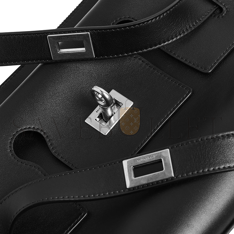 BALENCIAGA MEN'S BEL AIR ZIPPED MESSENGER BAG SMALL IN BLACK 8340322ABAW1000 (29.9*19.8*8.8cm)