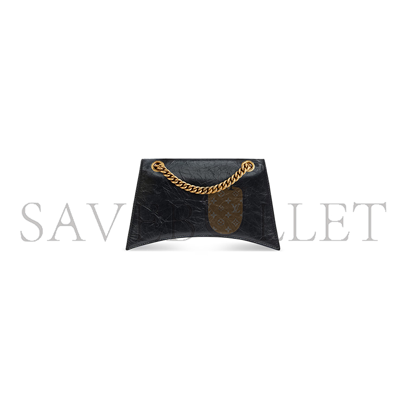 BALENCIAGA WOMEN'S CRUSH CHAIN BAG IN SMALL BLACK 716351210IT1000 (24.9*15*7.9cm)