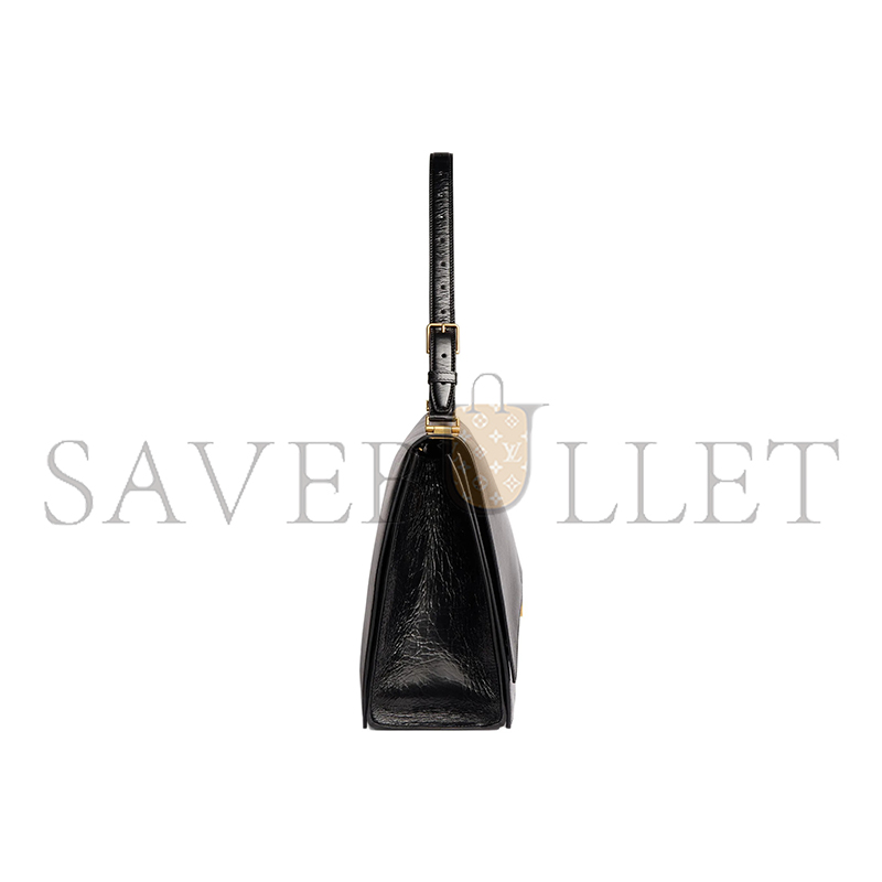 BALENCIAGA WOMEN'S CRUSH BAG LARGE IN BLACK 7660582AAR11000 (39.8*24.8*14.9cm)