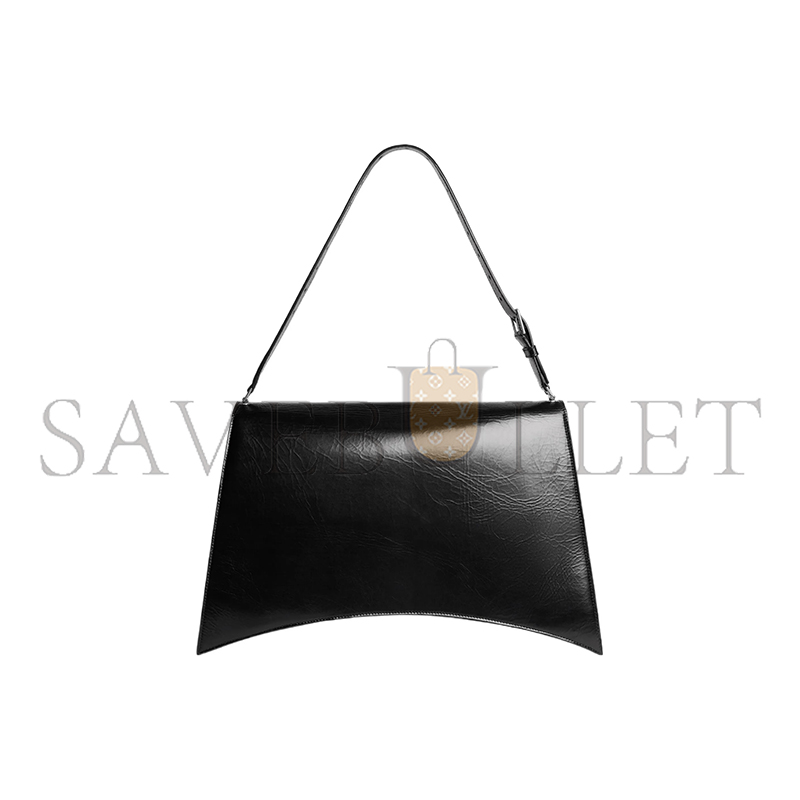 BALENCIAGA WOMEN'S CRUSH BAG LARGE IN BLACK 7660582AAR21000 (39.8*24.8*14.9cm)