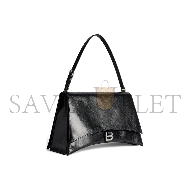 BALENCIAGA WOMEN'S CRUSH BAG LARGE IN BLACK 7660582AAR21000 (39.8*24.8*14.9cm)