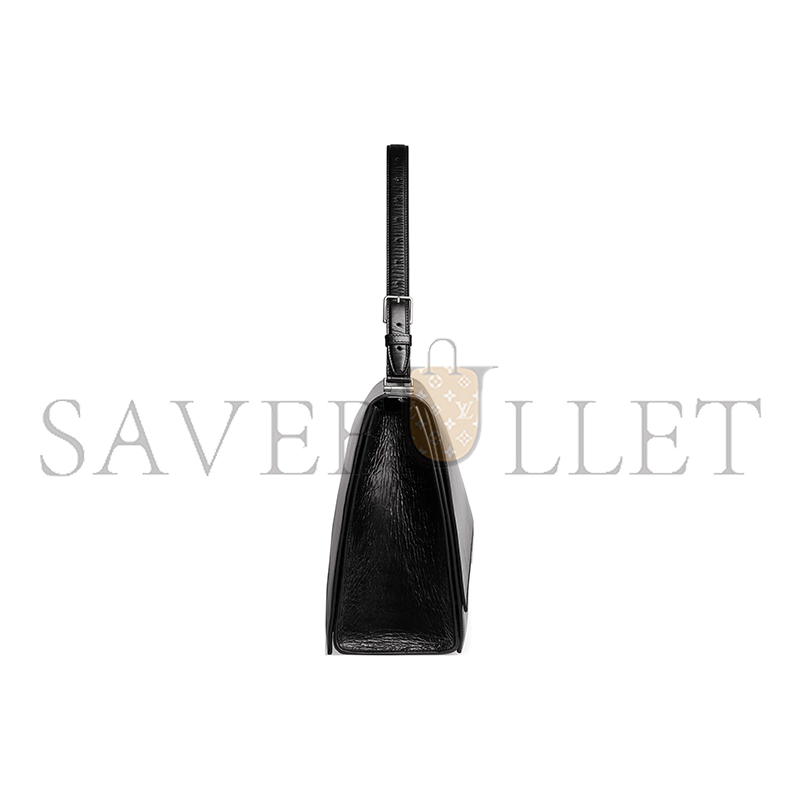 BALENCIAGA WOMEN'S CRUSH BAG LARGE IN BLACK 7660582AAR21000 (39.8*24.8*14.9cm)
